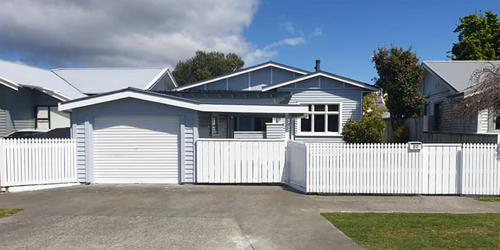 colourcraft grey house renovation outside before