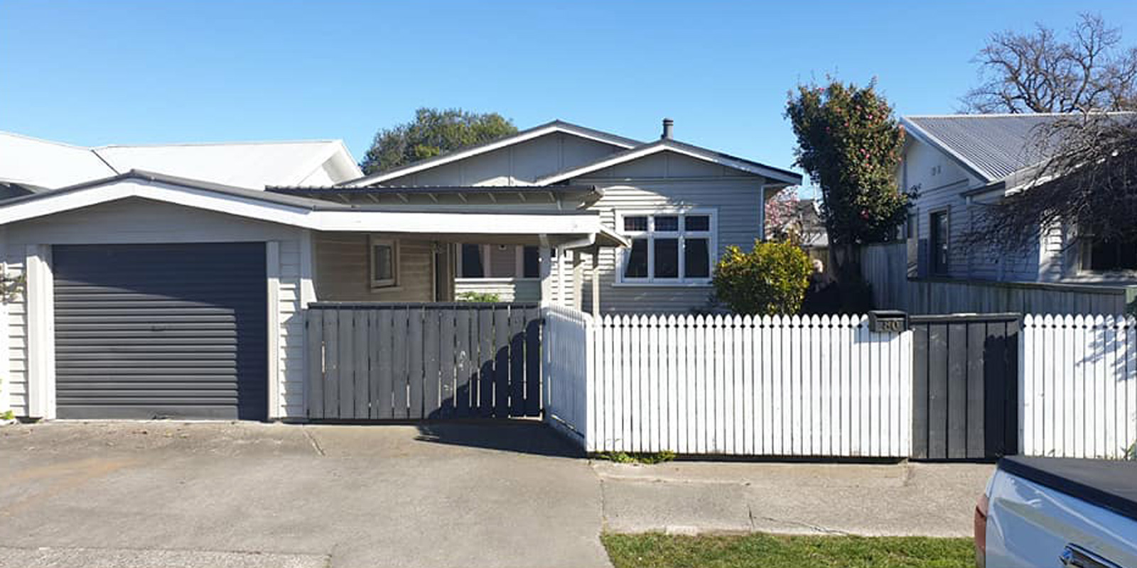 colourcraft grey house renovation outside before